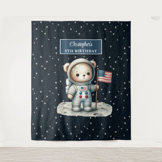 Hintergrund des personalisierten Jungen Party mit Wandteppich (Vorderseite)