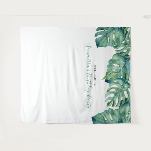 Hintergrund des personalisierten tropischen Fotos Wandteppich (Vorderseite (Horizontal))