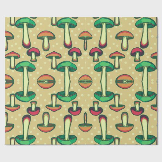 Hintergrund des Pilzes Geschenkpapier (Flach)