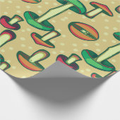 Hintergrund des Pilzes Geschenkpapier (Ecke)
