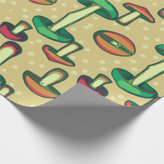 Hintergrund des Pilzes Geschenkpapier (Ecke)