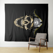 Hintergrund des Pirate Skull Treasure Wandteppich (Beispiel (Horizontal))