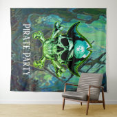 Hintergrund des Pirate-Themas "Party Adult Cross B Wandteppich (Beispiel (Horizontal))