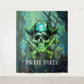 Hintergrund des Pirate-Themas "Party Adult Cross B Wandteppich (Vorderseite)