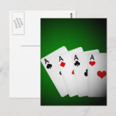 Hintergrund des Pokers Postkarte (Vorne/Hinten)