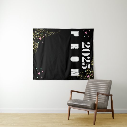 Hintergrund des Prom Confetti Abschlusses Wandteppich (Beispiel (Horizontal))