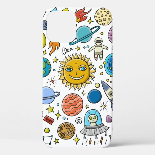 Hintergrund des Raumes. Planeten des Sonnensystems Case-Mate iPhone Hülle (Rückseite)