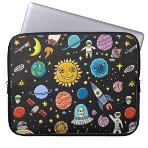 Hintergrund des Raumes. Planeten des Sonnensystems Laptopschutzhülle