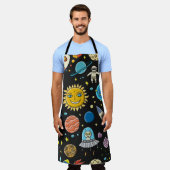 Hintergrund des Raumes. Planeten des Sonnensystems Schürze (Getragen)