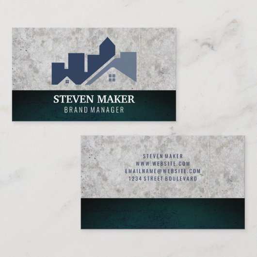 Hintergrund des Real Anwesen Grunge Visitenkarte (Vorne/Hinten)