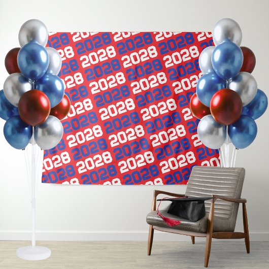 Hintergrund des Red and Blue Abschluss Class Year Wandteppich