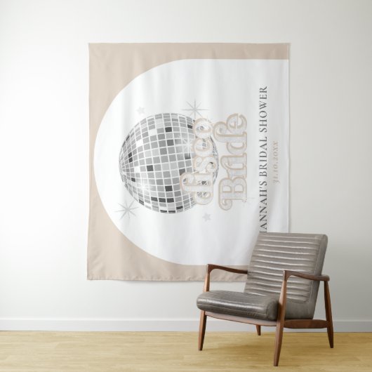 Hintergrund des Retro-Brautparty-Balls Wandteppich (Beispiel)