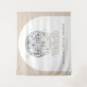 Hintergrund des Retro-Brautparty-Balls Wandteppich (Vorderseite)