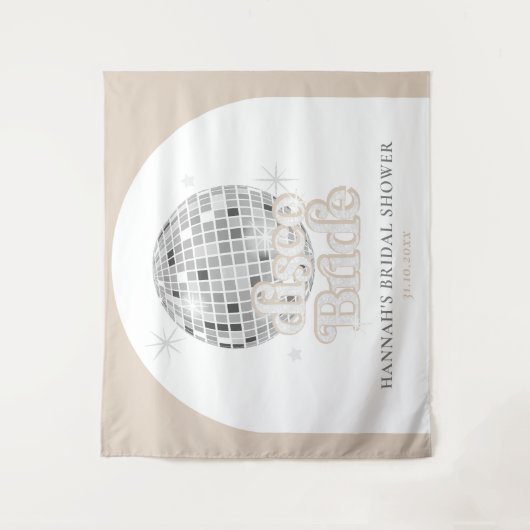 Hintergrund des Retro-Brautparty-Balls Wandteppich (Vorderseite)