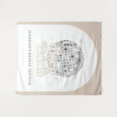 Hintergrund des Retro-Brautparty-Balls Wandteppich (Vorderseite (Horizontal))