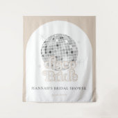 Hintergrund des Retro-Brautparty-Balls Wandteppich (Vorderseite)