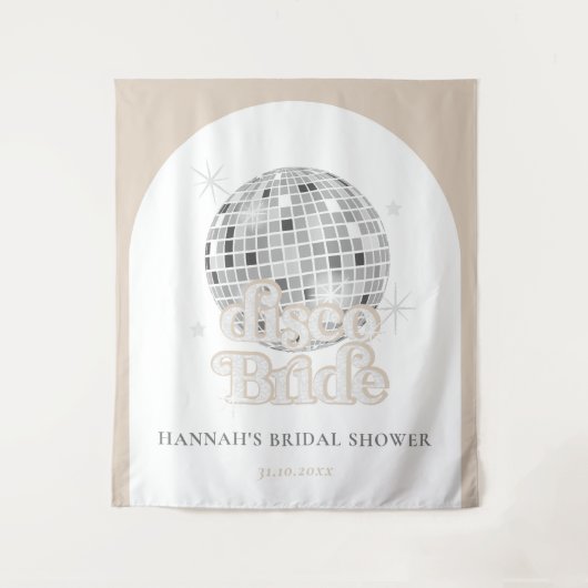 Hintergrund des Retro-Brautparty-Balls Wandteppich (Vorderseite)