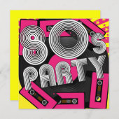 Hintergrund des Retro-Party Einladung (Vorne/Hinten)