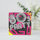 Hintergrund des Retro-Party Einladung (Stehend Vorderseite)