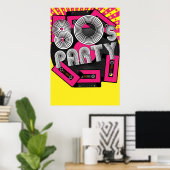 Hintergrund des Retro-Party Poster (Heimbüro)