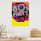 Hintergrund des Retro-Party Poster (Küche)
