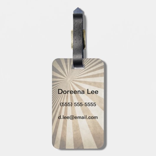 Hintergrund des Retro-Strips Gepäckanhänger (Rückseite vertikal)