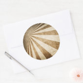 Hintergrund des Retro-Strips Runder Aufkleber (Umschlag)