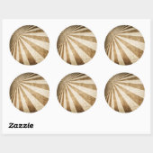 Hintergrund des Retro-Strips Runder Aufkleber (Blatt)