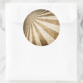 Hintergrund des Retro-Strips Runder Aufkleber (Tasche)