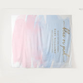 Hintergrund des rosa blauen Wasserfarbengeschlecht Wandteppich (Vorderseite (Horizontal))