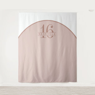 Hintergrund des rosa Blush Geburtstags des benutze Wandteppich