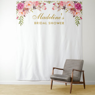Hintergrund des rosa Brautparty Foto Booth Prop Wandteppich