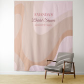 Hintergrund des rosa Retro Wave Brautparty Foto Wandteppich (Beispiel)