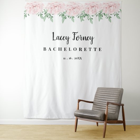 Hintergrund des rosa Rose Junggeselinnen-Abschied  Wandteppich (Beispiel)