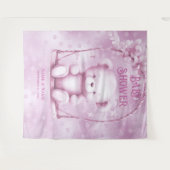 Hintergrund des rosa Teddy-Bären Wandteppich (Vorderseite (Horizontal))