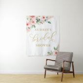 Hintergrund des rosa und goldfarbenen Brautparty Wandteppich (Beispiel)