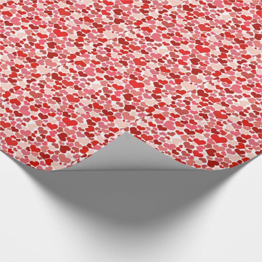 Hintergrund des roten Herzens Geschenkpapier (Ecke)