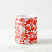 Hintergrund des roten Herzens Kaffeetasse (Mittel)