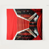 Hintergrund des roten Teppich-Fotos Wandteppich (Vorderseite (Horizontal))