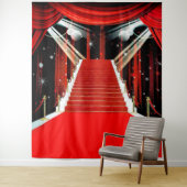 Hintergrund des roten Teppich-Fotos Wandteppich (Beispiel)