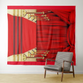 Hintergrund des roten Teppichs Wandteppich (Beispiel (Horizontal))