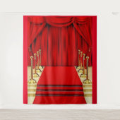 Hintergrund des roten Teppichs Wandteppich (Vorderseite)