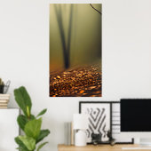 Hintergrund des ruhigen Waldes Poster (Heimbüro)
