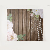 Hintergrund des rustikalen Brautparty mit Blumenzw Wandteppich (Vorderseite (Horizontal))