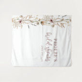 Hintergrund des rustikalen Brautparty Wandteppich (Vorderseite (Horizontal))