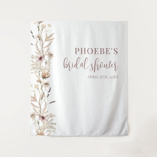 Hintergrund des rustikalen Brautparty Wandteppich (Vorderseite)