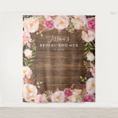 Hintergrund des rustikalen Brautparty Wandteppich (Vorderseite)