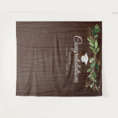 Hintergrund des rustikalen Eukalyptus-Abschlusses Wandteppich (Vorderseite (Horizontal))