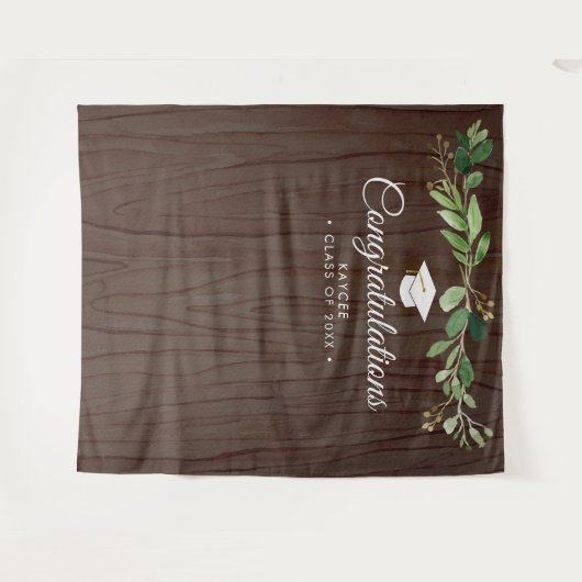 Hintergrund des rustikalen Eukalyptus-Abschlusses  Wandteppich (Vorderseite (Horizontal))