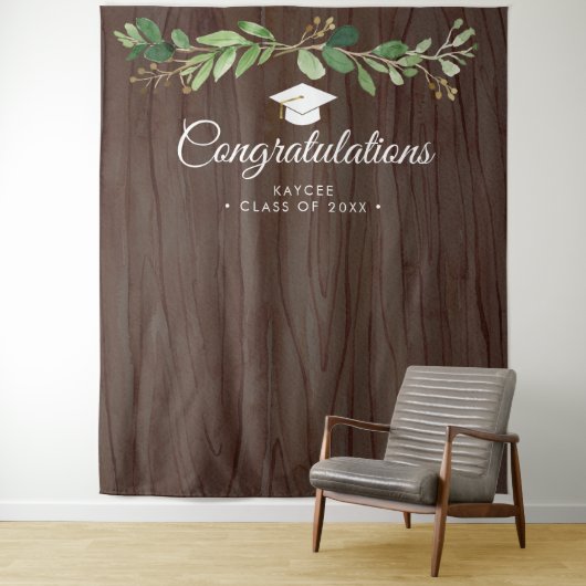 Hintergrund des rustikalen Eukalyptus-Abschlusses  Wandteppich (Beispiel)